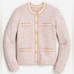 J. Crew Marled Sweater Lady Jacket Pink XS